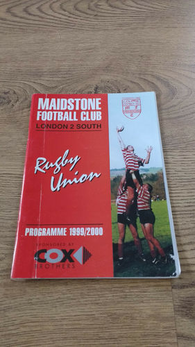 Maidstone v Tonbridge Juddians Oct 1999 Rugby Programme