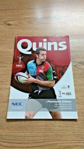 Harlequins v Plymouth Albion 2006 Powergen National Trophy Q-Final Rugby Programme