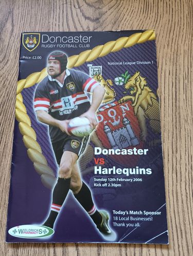 Doncaster v Harlequins Feb 2006 Rugby Programme