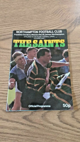 Northampton v Aberavon Dec 1988 Rugby Programme