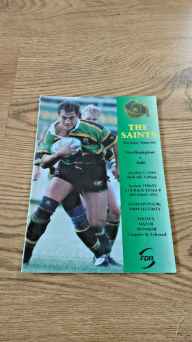Northampton v Sale Oct 1996 Rugby Programme