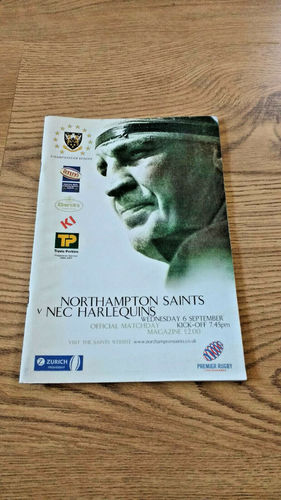 Northampton v Harlequins Sept 2000 Rugby Programme