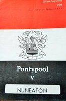 Pontypool Rugby Union Programmes