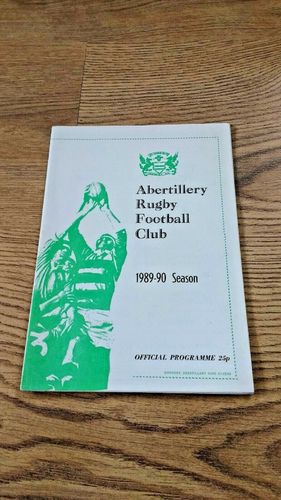Abertillery v Bridgend Mar 1990 Rugby Programme