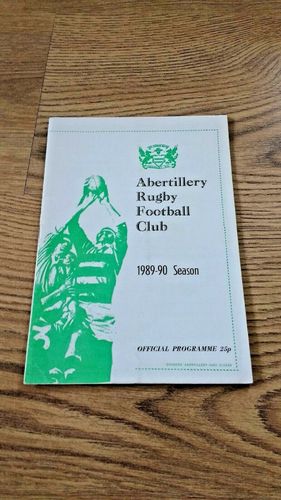Abertillery v Swansea Mar 1990 Rugby Programme