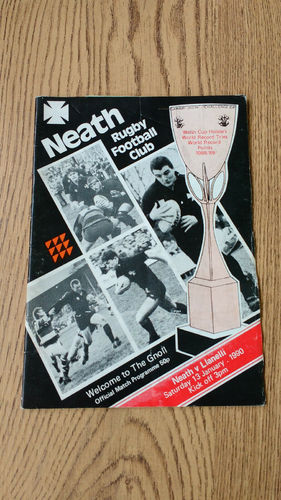 Neath v Llanelli Jan 1990 Rugby Programme
