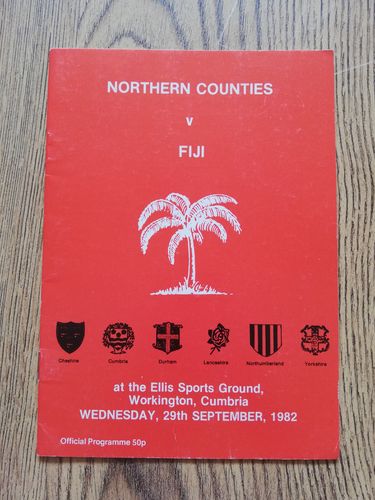 Northern Counties v Fiji Sept 1982 Rugby Programme