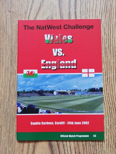 Wales v England June 2002 Cricket Programme