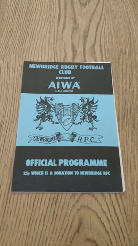 Newbridge v Askeans Mar 1986 Rugby Programme