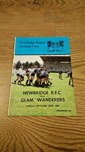 Newbridge v Glamorgan Wanderers Sept 1989 Rugby Programme