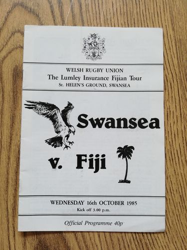 Swansea v Fiji 1985
