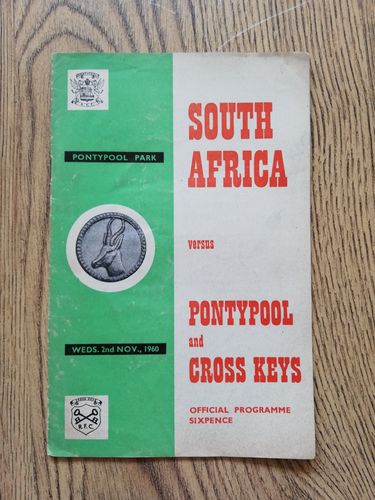 Pontypool & Cross Keys v South Africa 1960