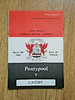 Pontypool v Cardiff Mar 1985 Rugby Programme