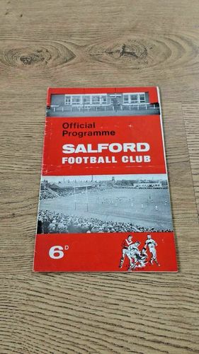 Salford v Castleford Sept 1967 Rugby League Programme