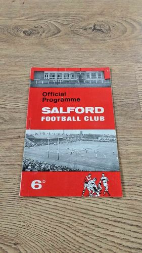 Salford v Wakefield Trinity Dec 1968 Rugby League Programme