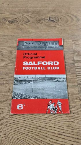 Salford v Widnes Mar 1969 Challenge Cup Rugby League Programme