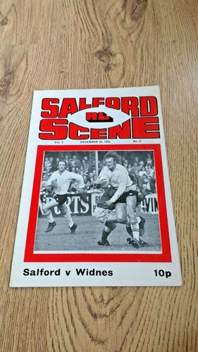 Salford v Widnes Dec 1976 Rugby League Programme