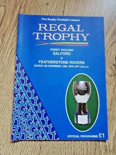 Salford v Featherstone Nov 1992 Regal Trophy