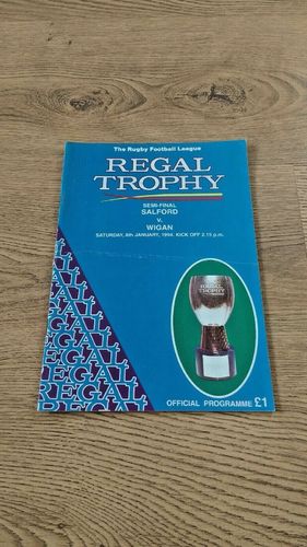 Salford v Wigan Jan 1994 Regal Trophy Semi-Final Rugby League Programme
