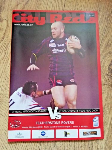 Salford v Featherstone Mar 2008 Rugby League Programme