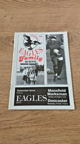 Sheffield Eagles v Mansfield Marksmen \ Doncaster Aug / Sept 1986 Programme