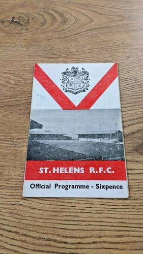 St Helens v Leigh Sept 1967 Rugby League Programme