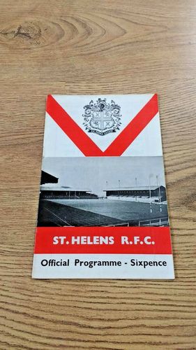 St Helens v Salford Nov 1968 Rugby League Programme
