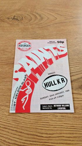 St Helens v Hull KR Jan 1989 Rugby League Programme
