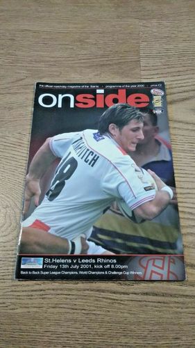 St Helens v Leeds Rhinos July 2001 Rugby League Programme