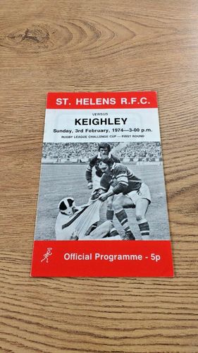 St Helens v Keighley Feb 1974 Challenge Cup Rugby League Programme