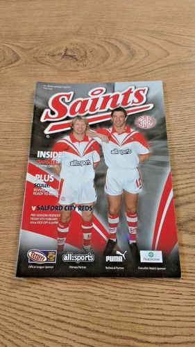 St Helens v Salford City Reds Feb 2004 Rugby League Programme