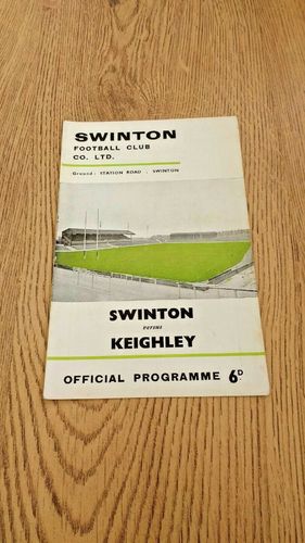 Swinton v Keighley Aug 1967 Rugby League Programme