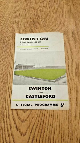 Swinton v Castleford Nov 1967 Rugby League Programme