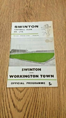 Swinton v Workington Town Jan 1974 Rugby League Programme