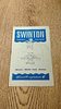 Swinton v Featherstone Rovers Sept 1964 Rugby League Programme