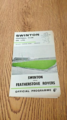 Swinton v Featherstone Rovers Dec 1965 Rugby League Programme