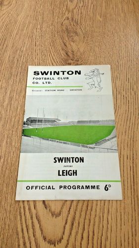 Swinton v Leigh Feb 1966 Rugby League Programme