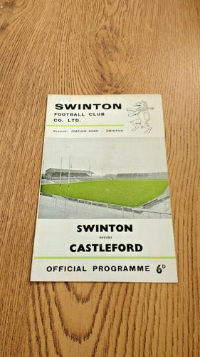 Swinton v Castleford Nov 1966 Rugby League Programme
