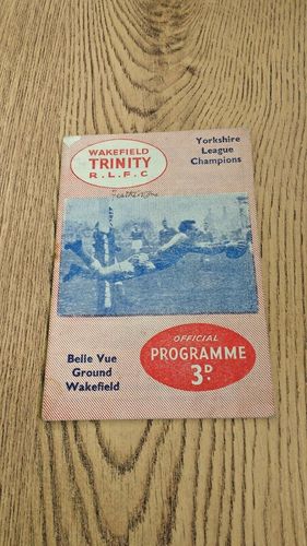 Wakefield Trinity v Featherstone Apr 1960 Rugby League Programme