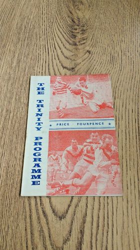 Wakefield Trinity v Halifax Sept 1963 Yorkshire Cup Rugby League Programme