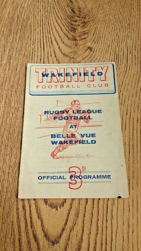 Wakefield Trinity v Doncaster Aug 1962 Rugby League Programme