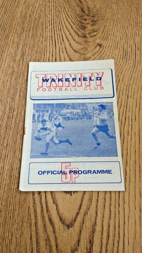 Wakefield Trinity v St Helens Apr 1974 Rugby League Programme