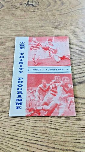 Wakefield Trinity v Hunslet Oct 1963 Rugby League Programme