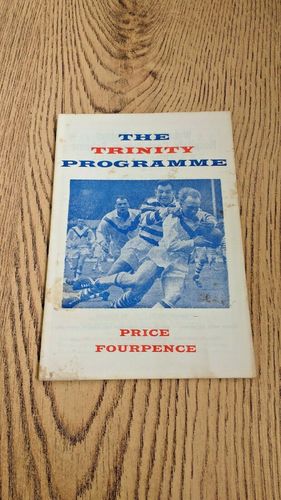 Wakefield Trinity v Doncaster Aug 1964 Rugby League Programme