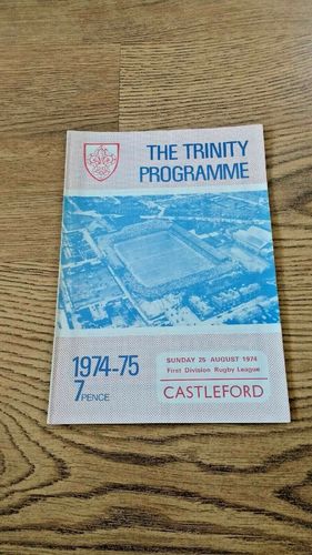Wakefield Trinity v Castleford Aug 1974