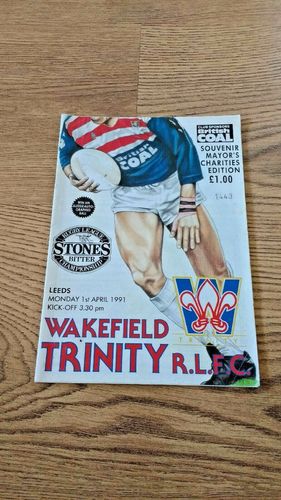 Wakefield Trinity v Leeds Apr 1991 Rugby League Programme