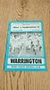 Warrington v Featherstone Rovers Sept 1974 Rugby League Programme