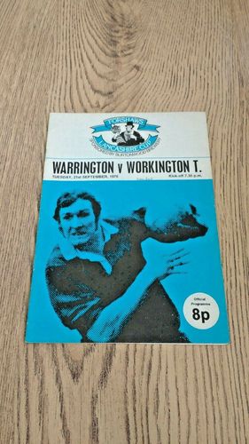 Warrington v Workington Town Sept 1976 Lancashire Cup Semi-Final Rugby League Programme