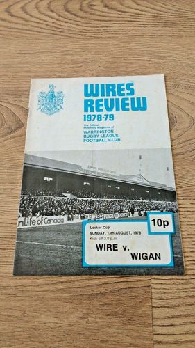 Warrington v Wigan Aug 1978 Locker Cup