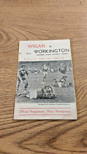 Wigan v Workington Feb 1962 Rugby League Programme